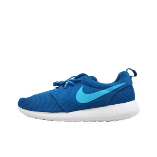 Nike Rosherun Амортизация Износостойкие Низкие Кроссовки для Бега Женские Синие