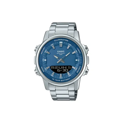 CASIO Кварцевый механизм нержавеющая сталь ремешок часы 51,9*47*12 мм унисекс синий циферблат