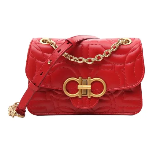 Ferragamo Сумка через плечо из коровьей кожи женская красная