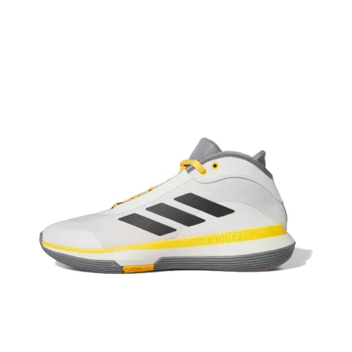 Adidas Bounce Legends Slip-Resistant Низкие Баскетбольные Кроссовки Унисекс Белый Черный Желтый