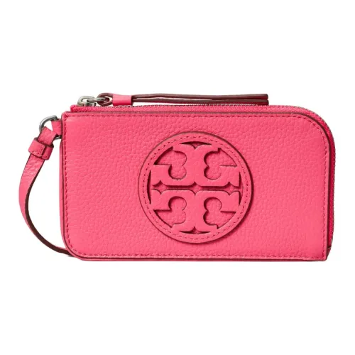 TORY BURCH Miller Кожа Кошелек Картхолдер Унисекс Розовый