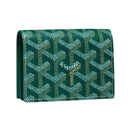 GOYARD MALESHERBES Холст и кожа Картхолдер Унисекс Зеленый