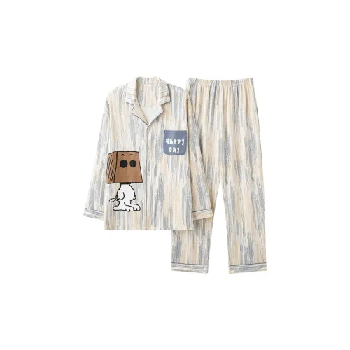 CHUDUAN Пижамный комплект Мужской Айвори Белый