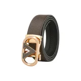 Кофейный с золотой застежкой