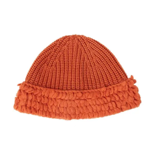 MONCLER GENIUS Шерсть Полиамид Шапки-бини Женские Оранжевый