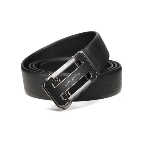 Old Man's Head Автоматическая застежка с текстурированной зернистой кожей коровы ремни мужской черный