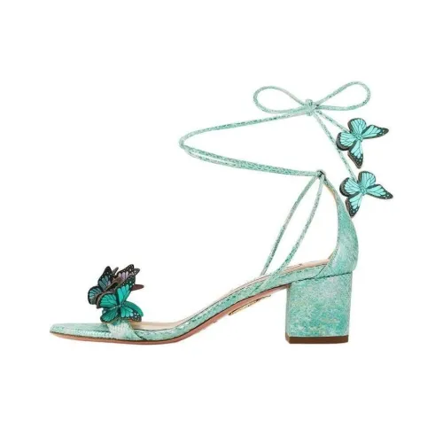 AQUAZZURA One Ремешок Сандалии 5 см Женские Зеленые