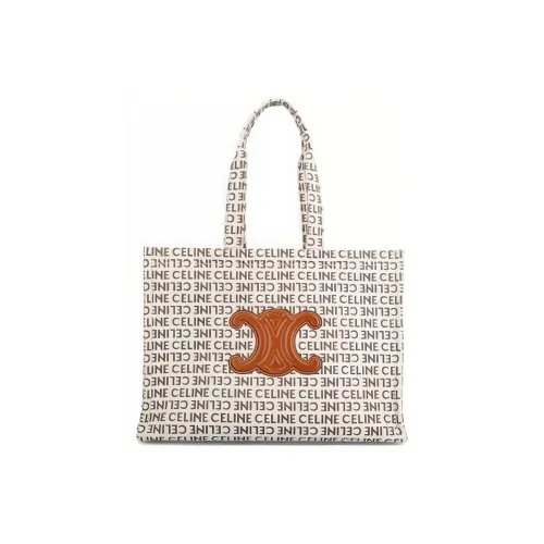 CELINE Телячья кожа Тоут Сумка Сумка для покупок Сумка Большая Женская Бежевая Коричневая