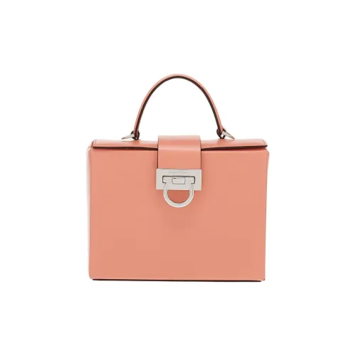 FERRAGAMO Trifolio Телячья кожа Коробка Сумка Женская Коралловый