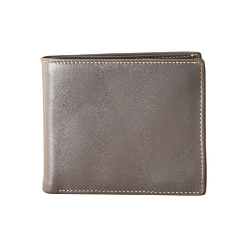 Back Step Тело Коровья Кожа Натуральная Кожа Держатель для Карт Кошелек Стандартный Унисекс Серый Черный