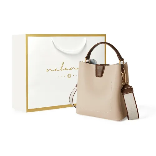 Narandu Корова Кожа Ведрообразная Сумка Сумка через плечо Сумка на одно плечо Средняя Женская Alaska Белая Кофейная Черная