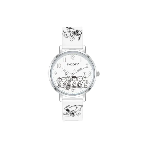 SNOOPY Кварцевый механизм Мужские часы 36мм*36мм*9,5мм Белый
