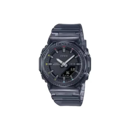 CASIO Кварцевый механизм Смольный ремешок Женские часы Черный циферблат