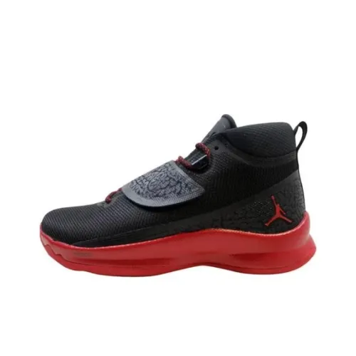 Jordan Super.Fly 5 PO Амортизация Износостойкий MID Топ Баскетбольные кроссовки Мужские Черный Красный