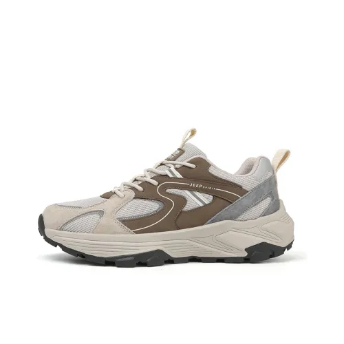 JEEP SPIRIT Износостойкий Дышащий Низкий Топ Повседневная Обувь Мужская Бежевый Коричневый