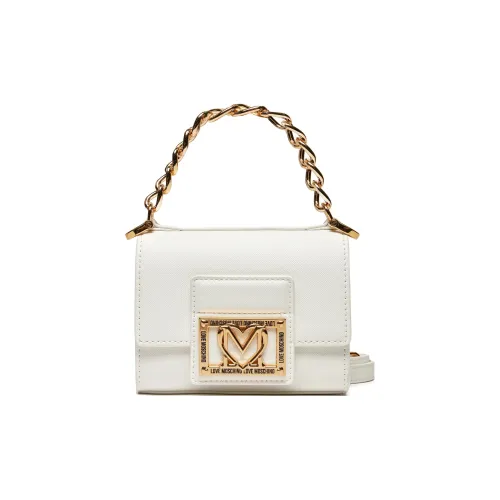 LOVE MOSCHINO Сумка через плечо из искусственной кожи маленькая белая для женщин