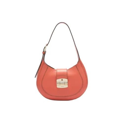 Furla Club 2 Телячья кожа Сумка через плечо Женская Красно-коричневая