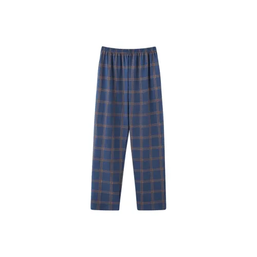 Ordifen Пижамные штаны Мужские Синие Клетка