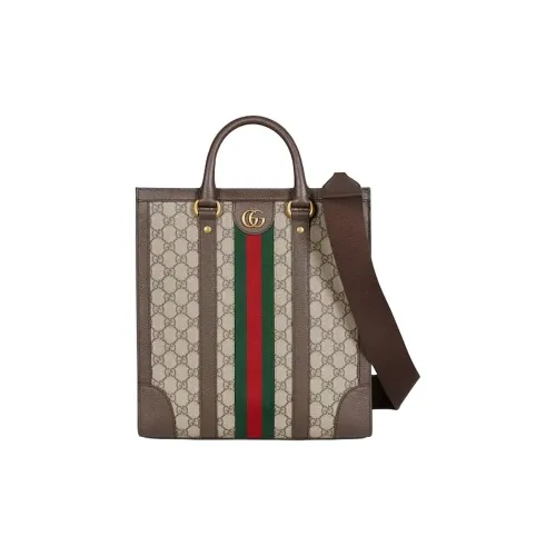 GUCCI Ophidia Холст и Кожа Тоут Сумка Сумка для покупок Сумка через плечо Сумка среднего размера Мужская