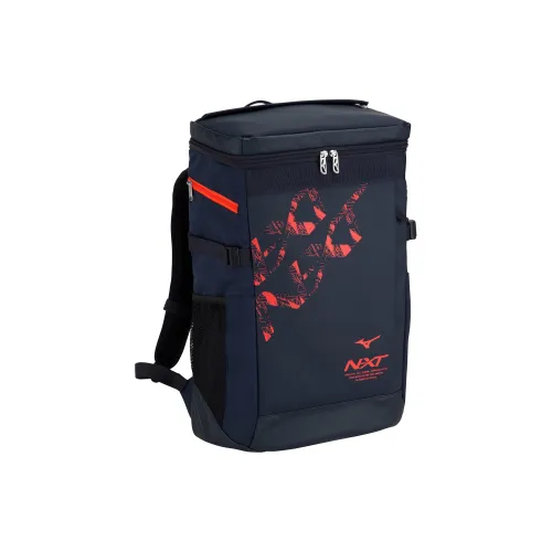 Mizuno Синтетическая кожа Рюкзак Унисекс Морской синий и Красный