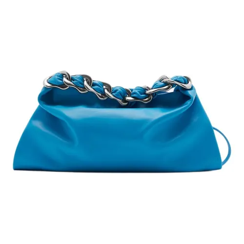 Burberry Телячья кожа Одно плечо Сумка Маленькая Женская Бирюзовая