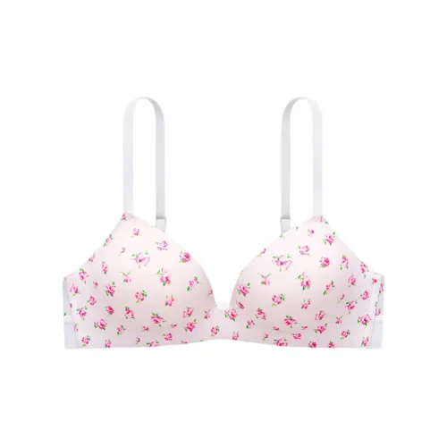 Victoria's Secret Розовый Девичий Бюстгальтер Women's White С цветочным принтом