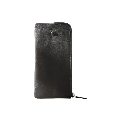 Back Step Кошелек из лощеной коровьей кожи Унисекс Черный