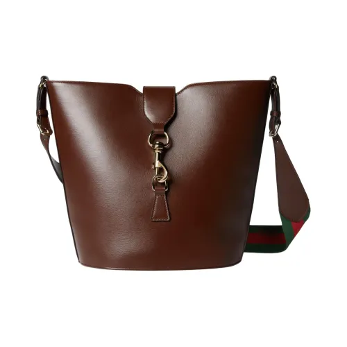GUCCI Кожа Ведрообразные Сумки Сумки через плечо Сумка на плечо Женская Коричневая