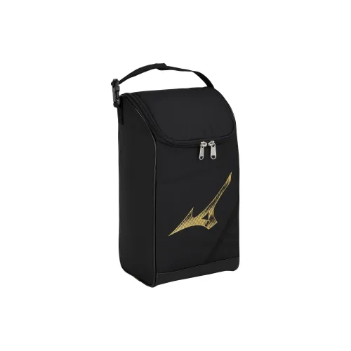 Mizuno Полиэстер Обувная Коробка Сумка Сумка Унисекс Черный Золотой