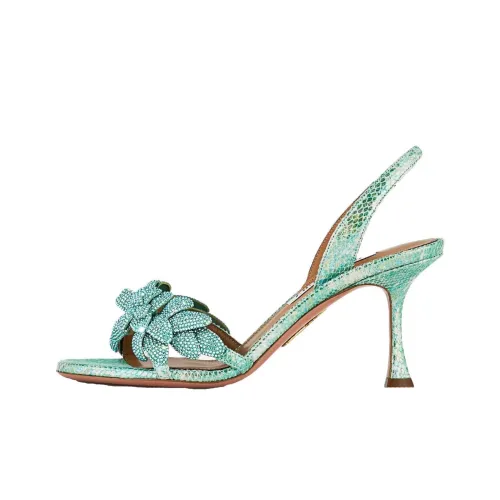 AQUAZZURA One Ремешок Сандалии 7,5 см Женские Зеленые