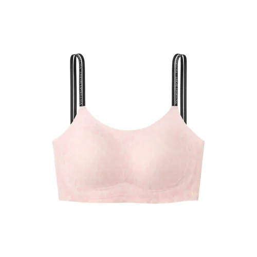 Victoria's Secret Jelly Strip Camisole Series Бюстгальтер Женская Белая Леопардовый с принтом Розовый