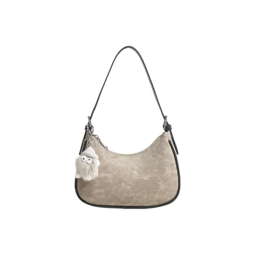 CHRISBELLA ПУ (полиуретан) Сумка через плечо Сумка-полумесяц Сумка Сумка через плечо Средний Женская Экрю Коричневый