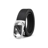 Черный с серебряной пряжкой