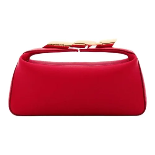 Lanvin Телячья кожа Портативный Одно плечо Через плечо Клатч Женский Пламя Красный