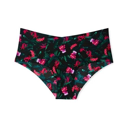 Victoria's Secret Женское нижнее белье 1 упаковка черный с листовым узором