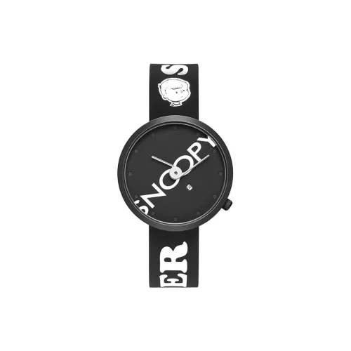 SNOOPY Кварцевый механизм Мужские часы 40mm*40mm*9mm Черный
