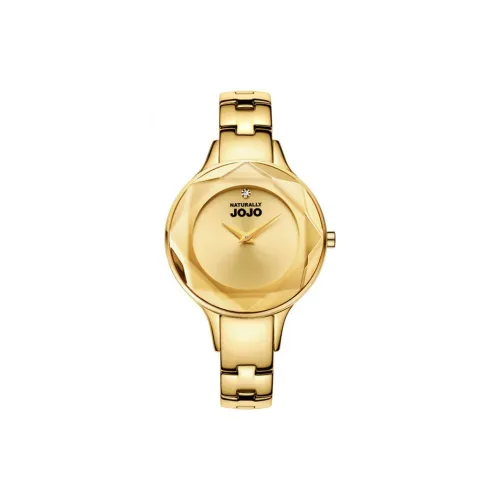 NATURALLYJOJO Наручные часы Кварцевый механизм Золотой циферблат Женские часы JO96723 13K