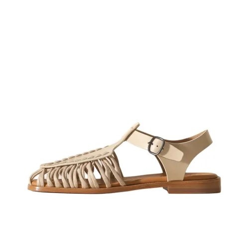 Hereu Римские сандалии 2 см Женские Бежевые