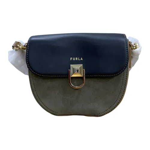 Furla Коровья кожа Свинка Сумка Сумка Сумка через плечо Сумка через плечо Маленькая Женская Черная и Зеленая