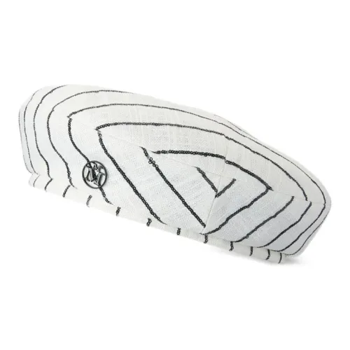 Maison Michel Блестки Linen Berets Men's White