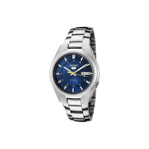 SEIKO Автоматический Механический Механизм Нержавеющая Сталь Ремешок Часы Мужские Синий Циферблат