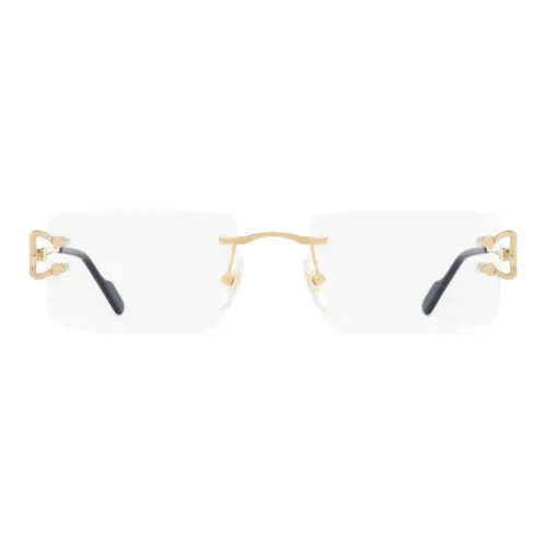 Cartier Металл Квадратные Оправы для Очков Мужские Золотые