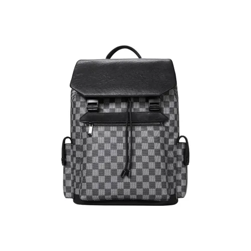 NIUMJ Телесная коровья кожа Компьютерная двойная плечевая дорожная сумка Стандартная Мужская Черная