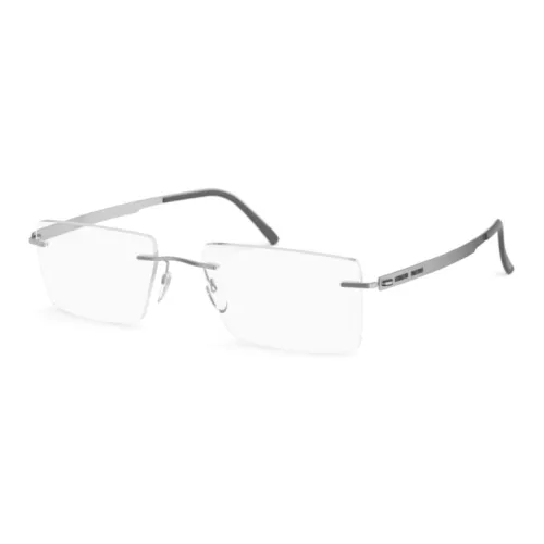 SILHOUETTE 23K Gold Plated Irregular Shape Eyeglass Frames Unisex Silver