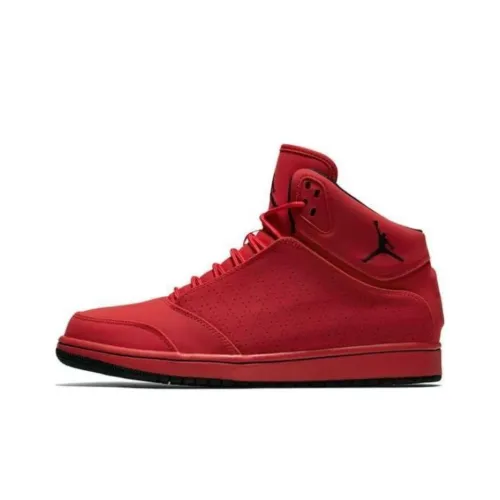 Jordan Air Jordan 1 Pilot 5 Амортизация Износостойкий MID Топ Винтажные баскетбольные кроссовки Мужские Красный Черный