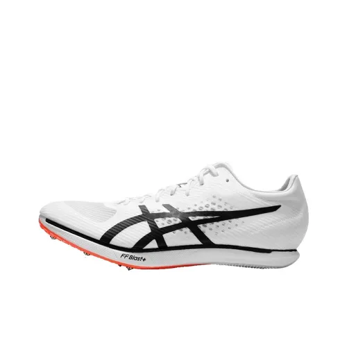 Asics COSMORACER MD 3 Устойчивый к истиранию Дышащий Низкий Топ Track Field Соревновательный Беговые кроссовки Унисекс Белый