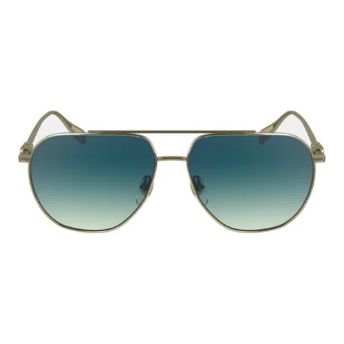 LONGCHAMP Металл Aviator Солнцезащитные очки Женские Золото