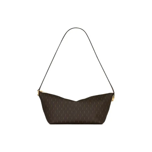 SAINT LAURENT Monogramme Холст с гладкой кожей Сумка на плечо Портативная Сумка через плечо Женская