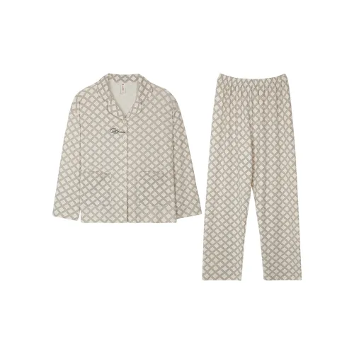 WOLFSFUL Пижамный комплект женский кремово-желтый