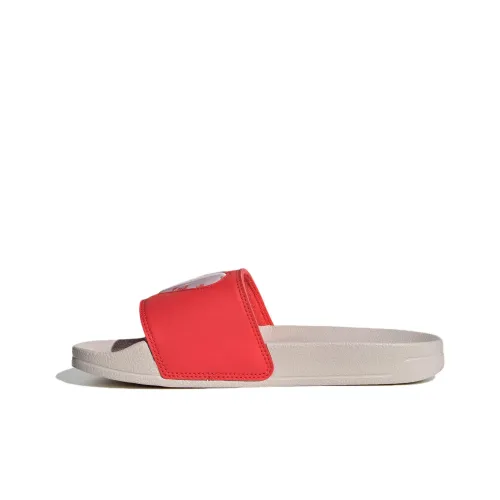 adidas originals Adilette LITE Противоскользящие Слипоны Женские Красно-серый